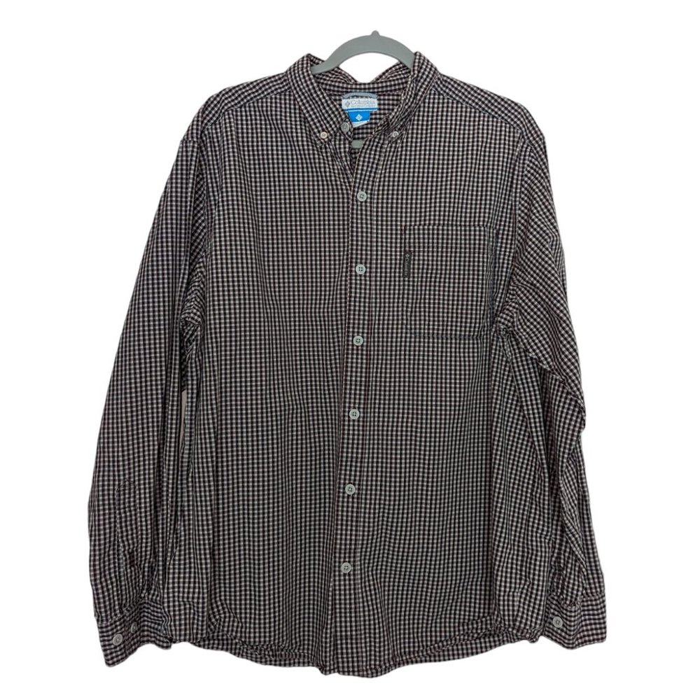 Men's Columbia long sleeve shirt, multi, size L